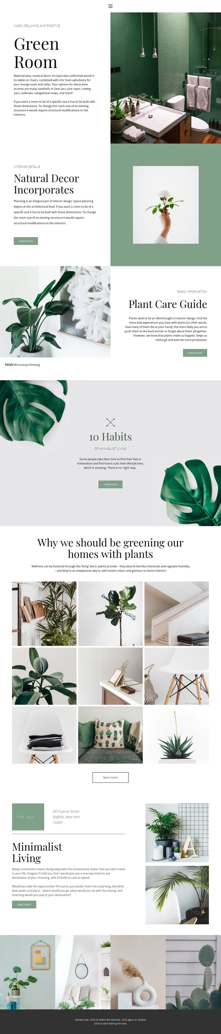 Green details in home Html Code Example