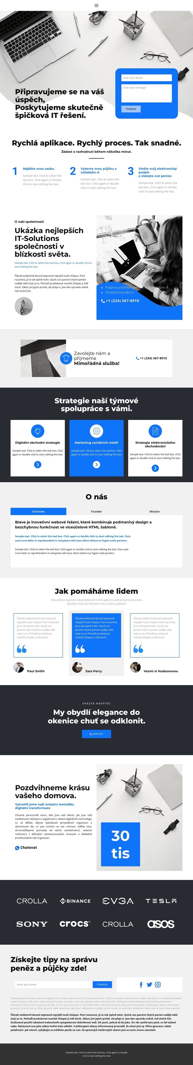 Jak začít Šablona