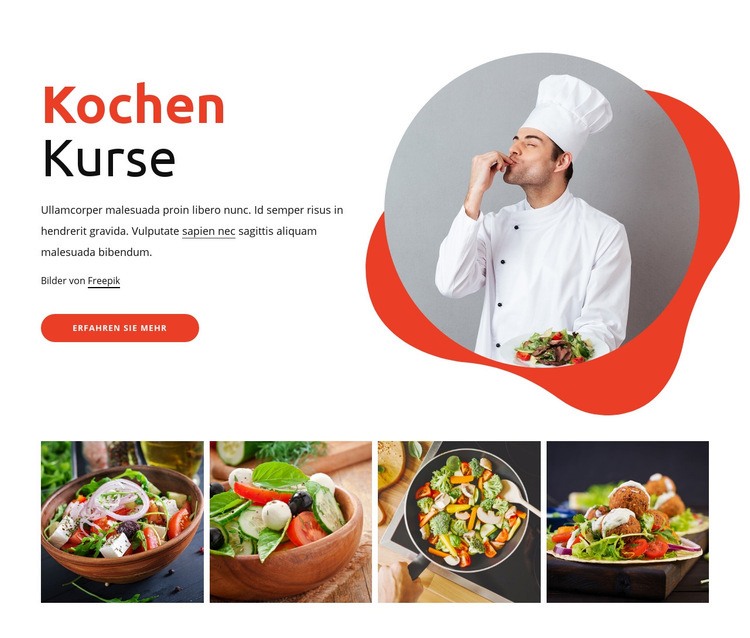 Kochkurse Website design