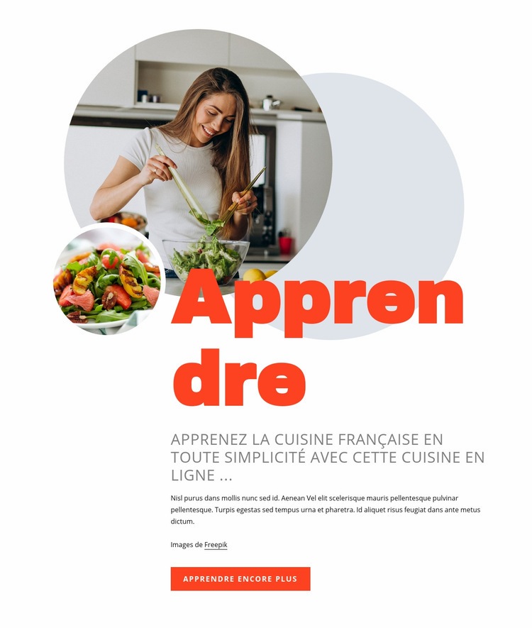 Apprenez la cuisine française Modèle CSS