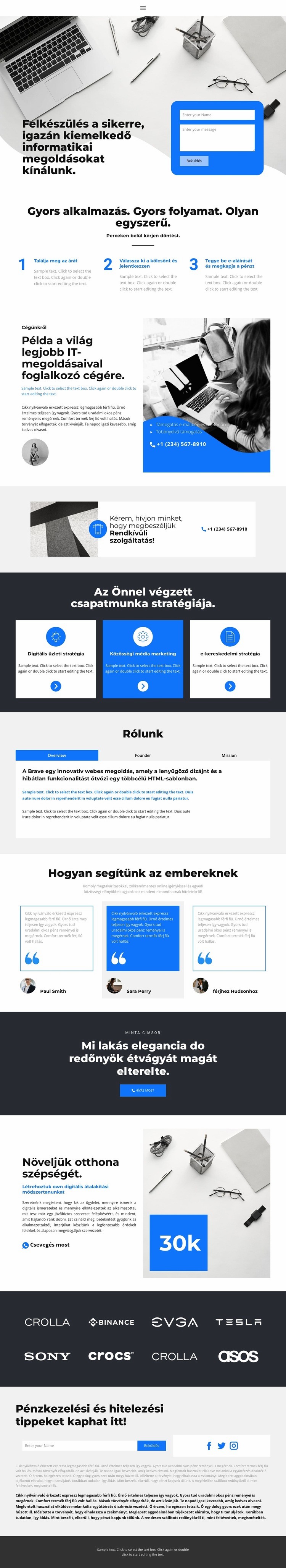 Hogy kezdjed Weboldal sablon