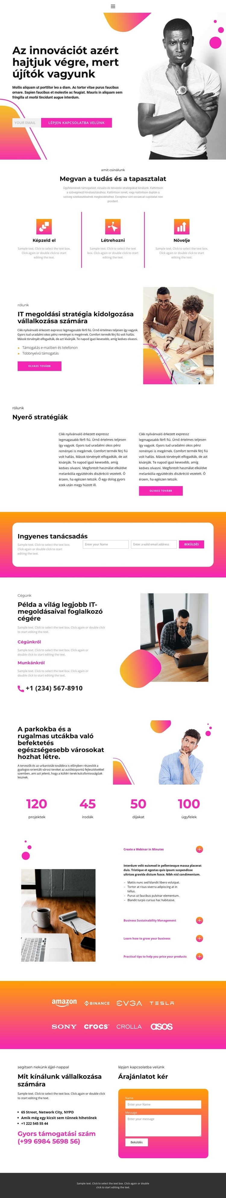 Hosszú munka eredménye Weboldal tervezés