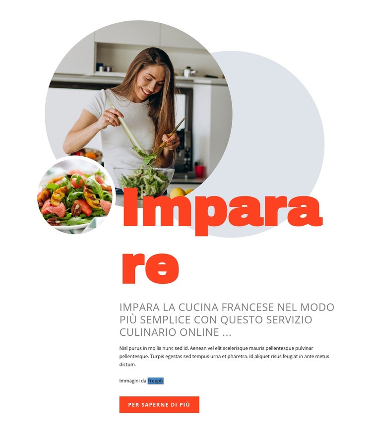 Impara la cucina francese Modello CSS