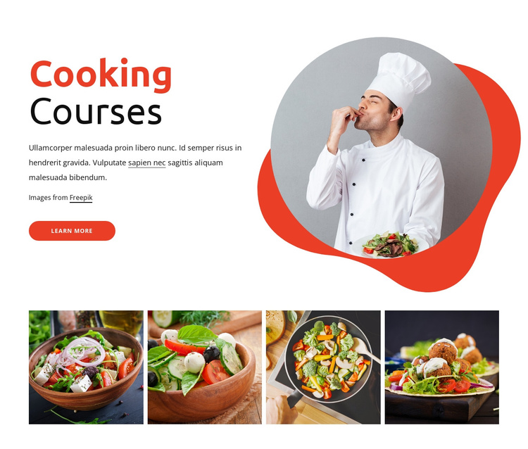 Cooking courses Joomla Template