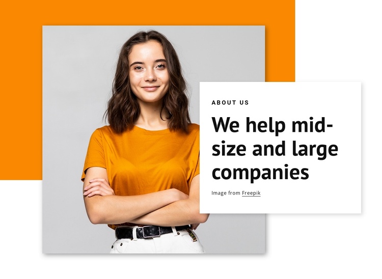 We help large companies Joomla Template