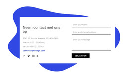 Neem Contact Met Ons Op Blokontwerp - HTML-Sjabloon Downloaden