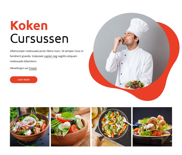 Kookcursussen Website sjabloon