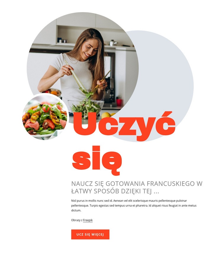 Naucz się gotowania francuskiego Szablon CSS