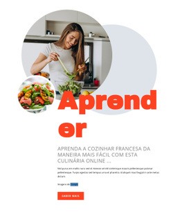 Aprenda Cozinha Francesa - Modelo De Página HTML