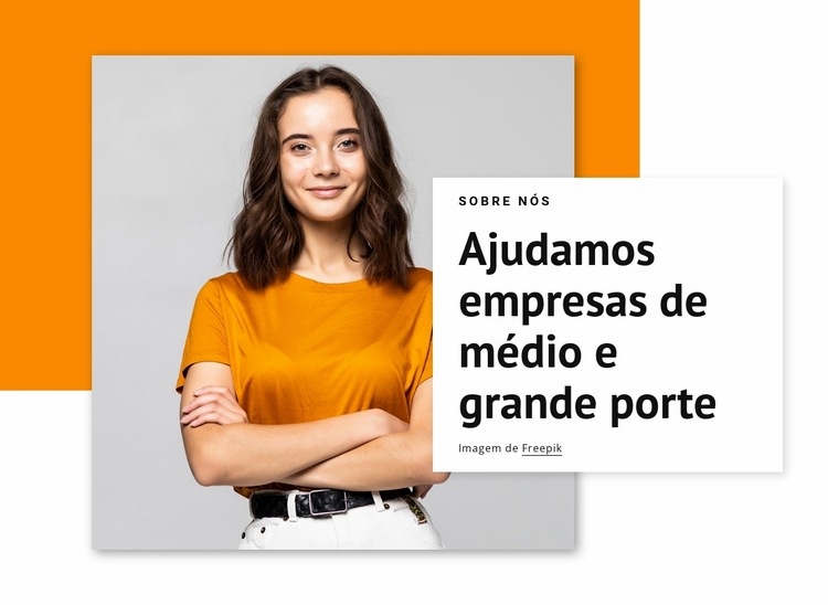 Ajudamos grandes empresas Modelo de uma página