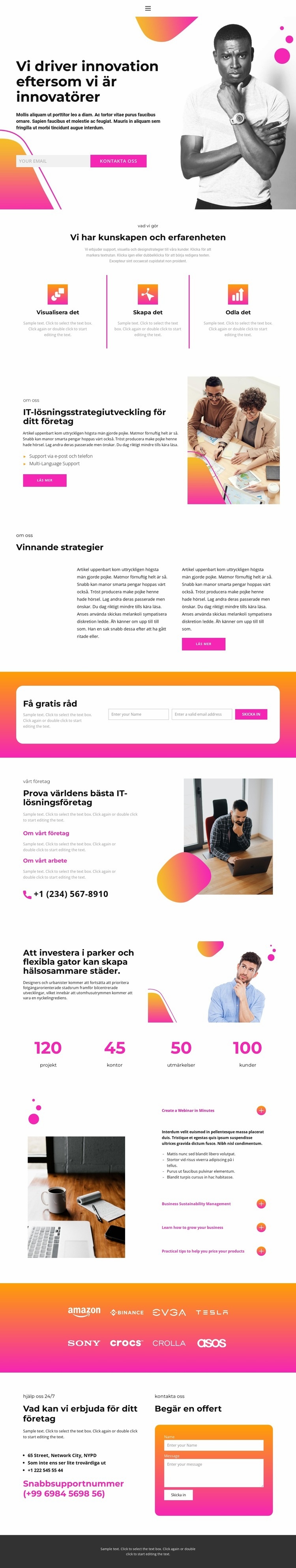 Resultatet av långt arbete HTML-mall