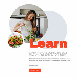 Learn French Cooking - Professional Web Page Design