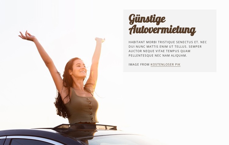 Günstige Autovermietung CSS-Vorlage