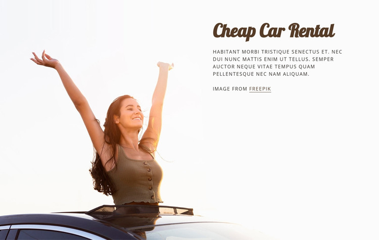 Cheap car rent Homepage Design