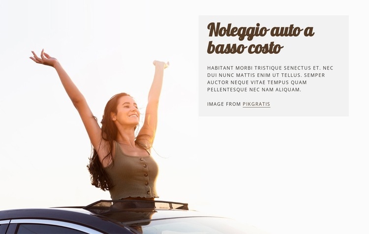 Noleggio auto economico Costruttore di siti web HTML