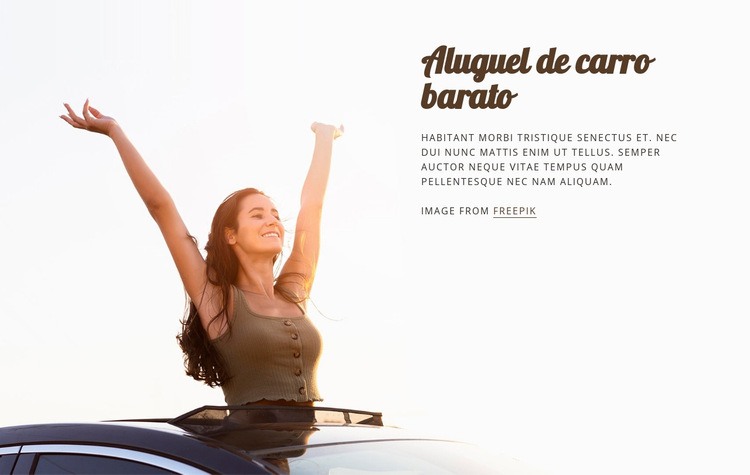 Aluguel de carro barato Modelo HTML5