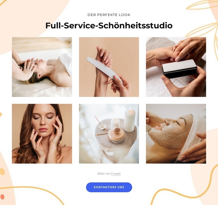 Full-Service-Schönheitsstudio Website Builder-Vorlagen