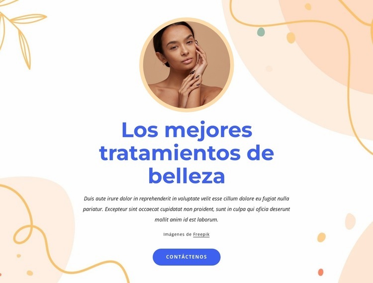 Los mejores tratamientos de belleza Plantillas de creación de sitios web