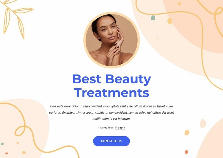 Best beauty treatments Homepage Design