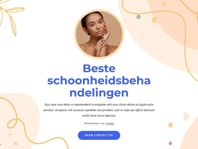 Beste schoonheidsbehandelingen CSS-sjabloon