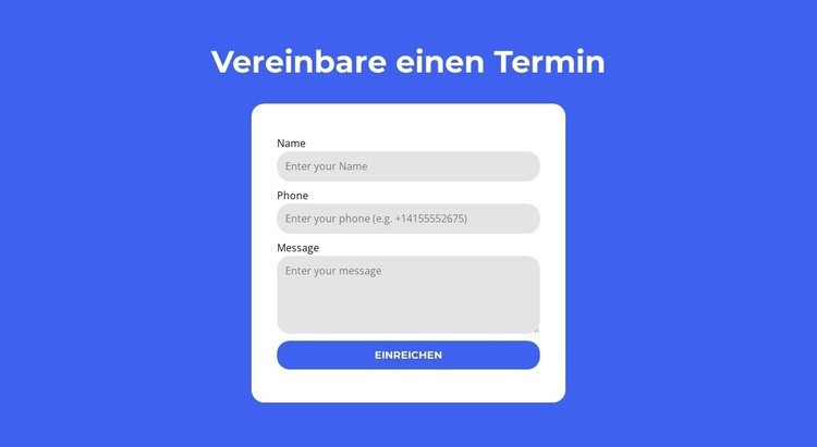 Vereinbare einen Termin Website Builder-Vorlagen