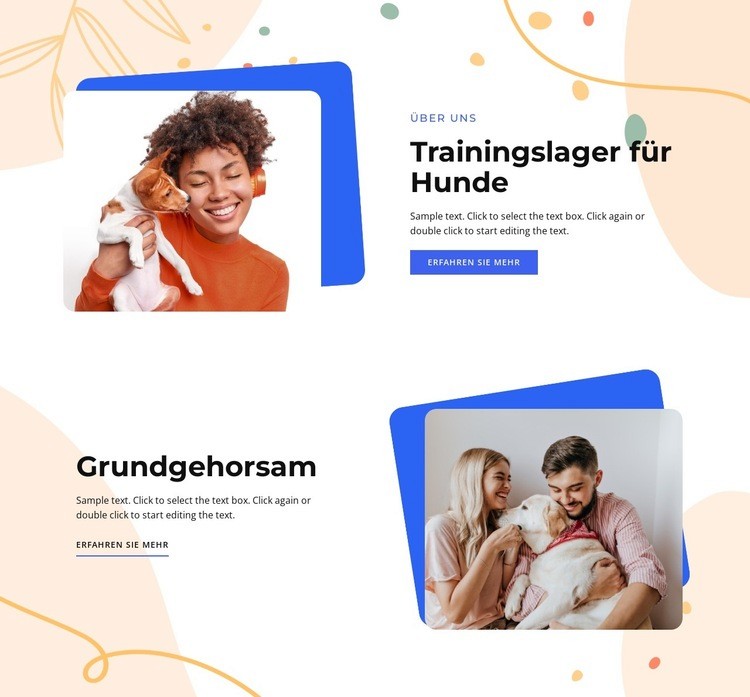 Gehorsamstraining Website Builder-Vorlagen