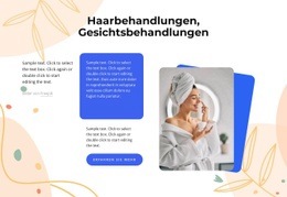 Website-Design Für Haar- Und Gesichtsbehandlungen