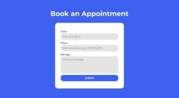Book an appointment - Html Code Example by Nicepage