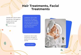 Hair And Facial Treatments - Online HTML Generator