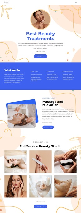 Our Beauty Treatments - Multi-Purpose HTML5 Template