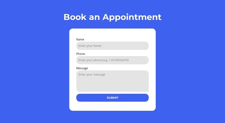 Book an appointment HTML5 Template