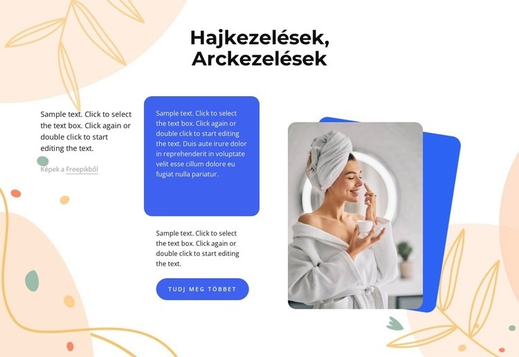 Haj- és arckezelések HTML Sablon