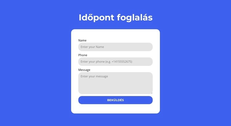 Időpont foglalás WordPress Téma