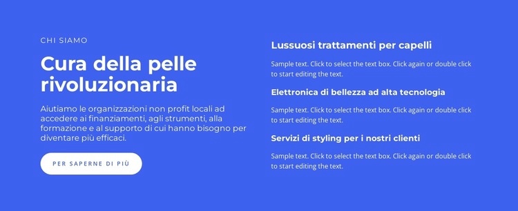 Cura della pelle rivoluzionaria Mockup del sito web