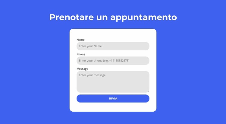 Prenotare un appuntamento Modello Joomla