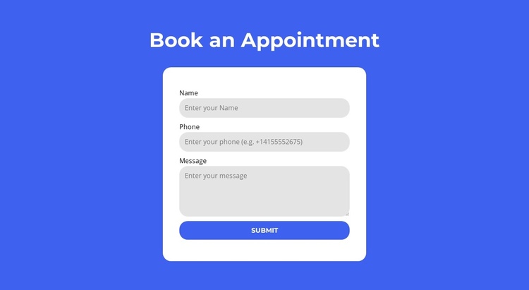 Book an appointment Joomla Template