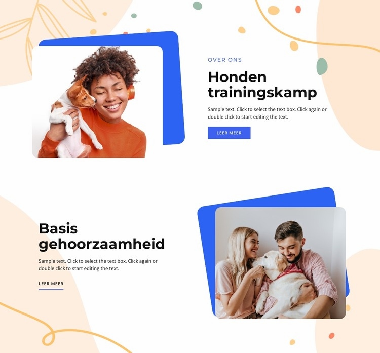 Gehoorzaamheidstraining Website mockup