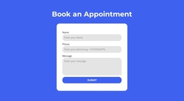 Book An Appointment Template