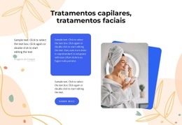 Tratamentos Capilares E Faciais - Modelo HTML5 Responsivo