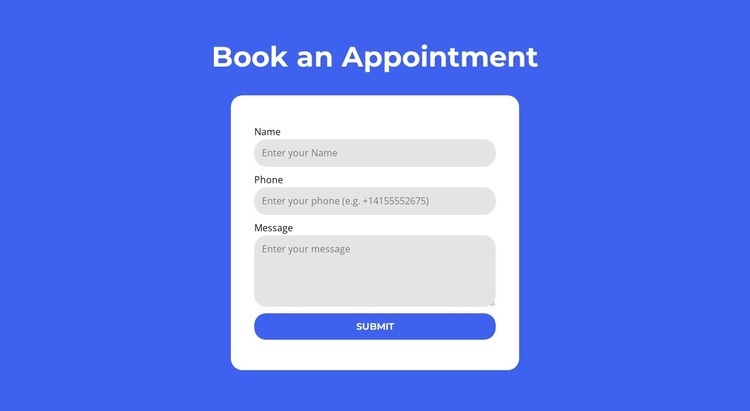 Book an appointment Squarespace Template Alternative