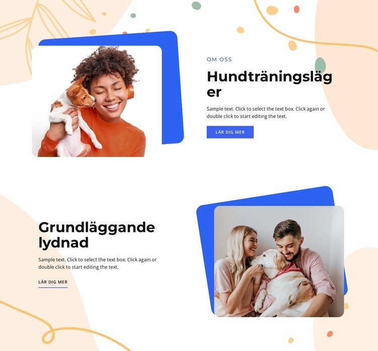 Lydnadsträning Hemsidedesign