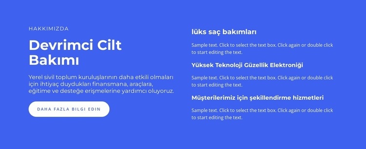 Devrim niteliğinde cilt bakımı Açılış sayfası