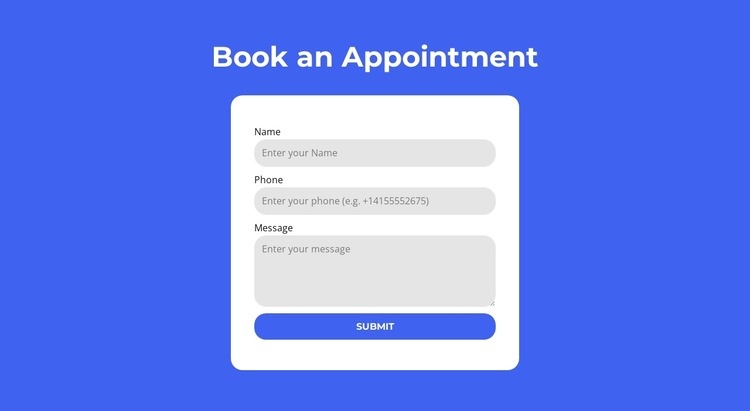 Book an appointment Wix Template Alternative
