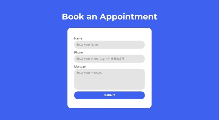 Book an appointment WordPress Theme