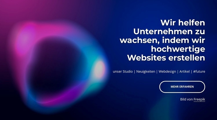 Wir helfen Unternehmen zu wachsen HTML5-Vorlage