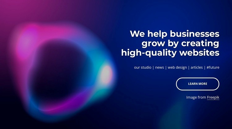 We help businesses grow Homepage Design