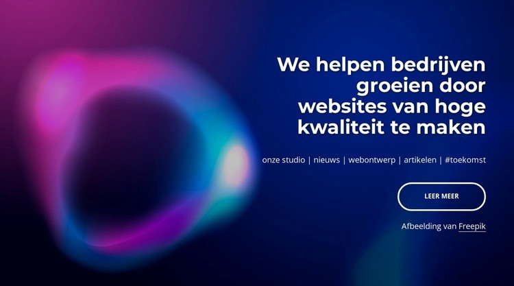 Wij helpen bedrijven groeien Html Website Builder