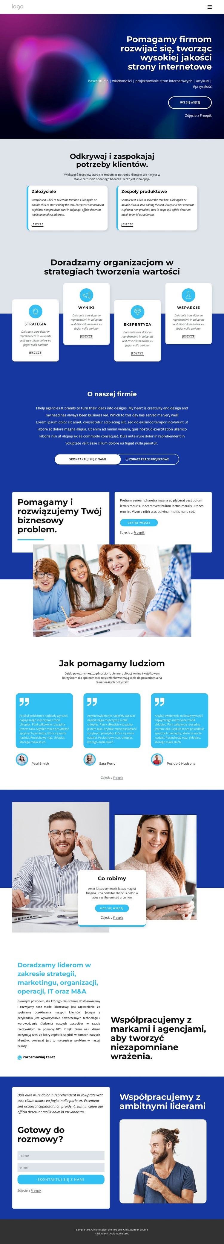 Tworzymy piękne strony internetowe Szablony do tworzenia witryn internetowych