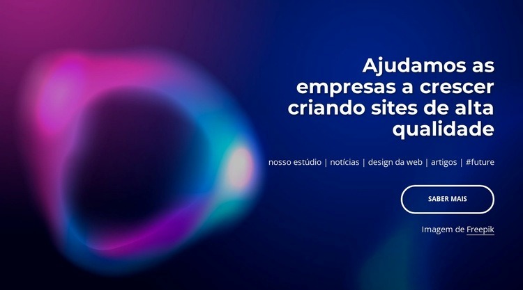 Ajudamos as empresas a crescer Design do site