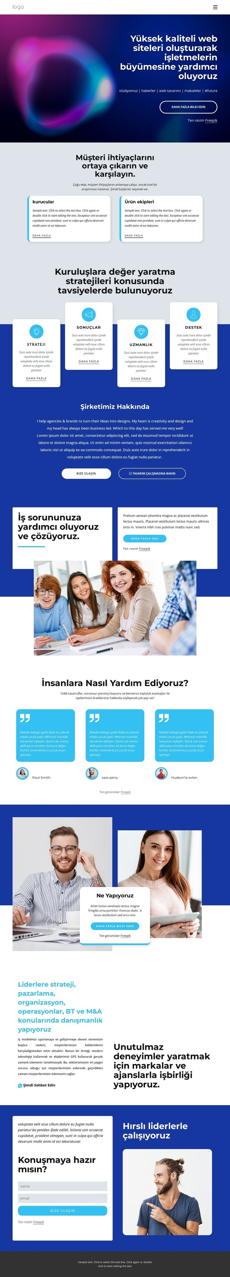 Güzel web siteleri oluşturuyoruz Şablon